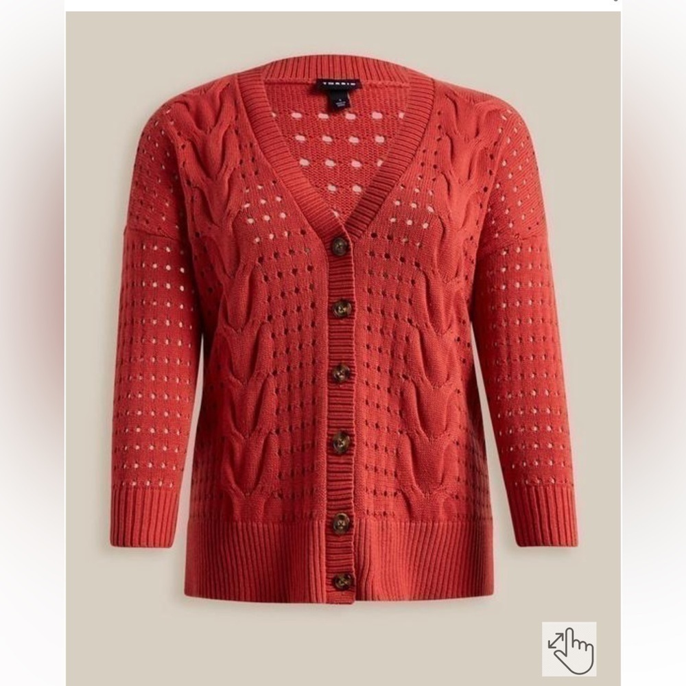 Torrid Cable Boyfriend Cardigan Sweater